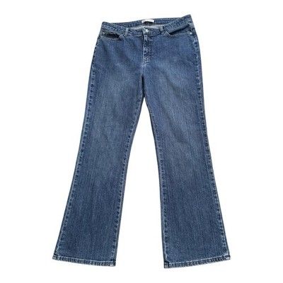 Lee Natural Bootcut Jeans Womens Size 16 Medium Blue Just Below Waist 31'' Inseam