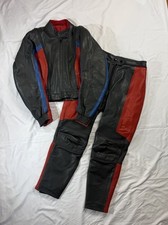 Bmw Motorrad Leather Jacket Pants Set Biker Gray Red Womens L Bmw Motorrad Leather Jacket Pants Set Biker Gray Red Womens L