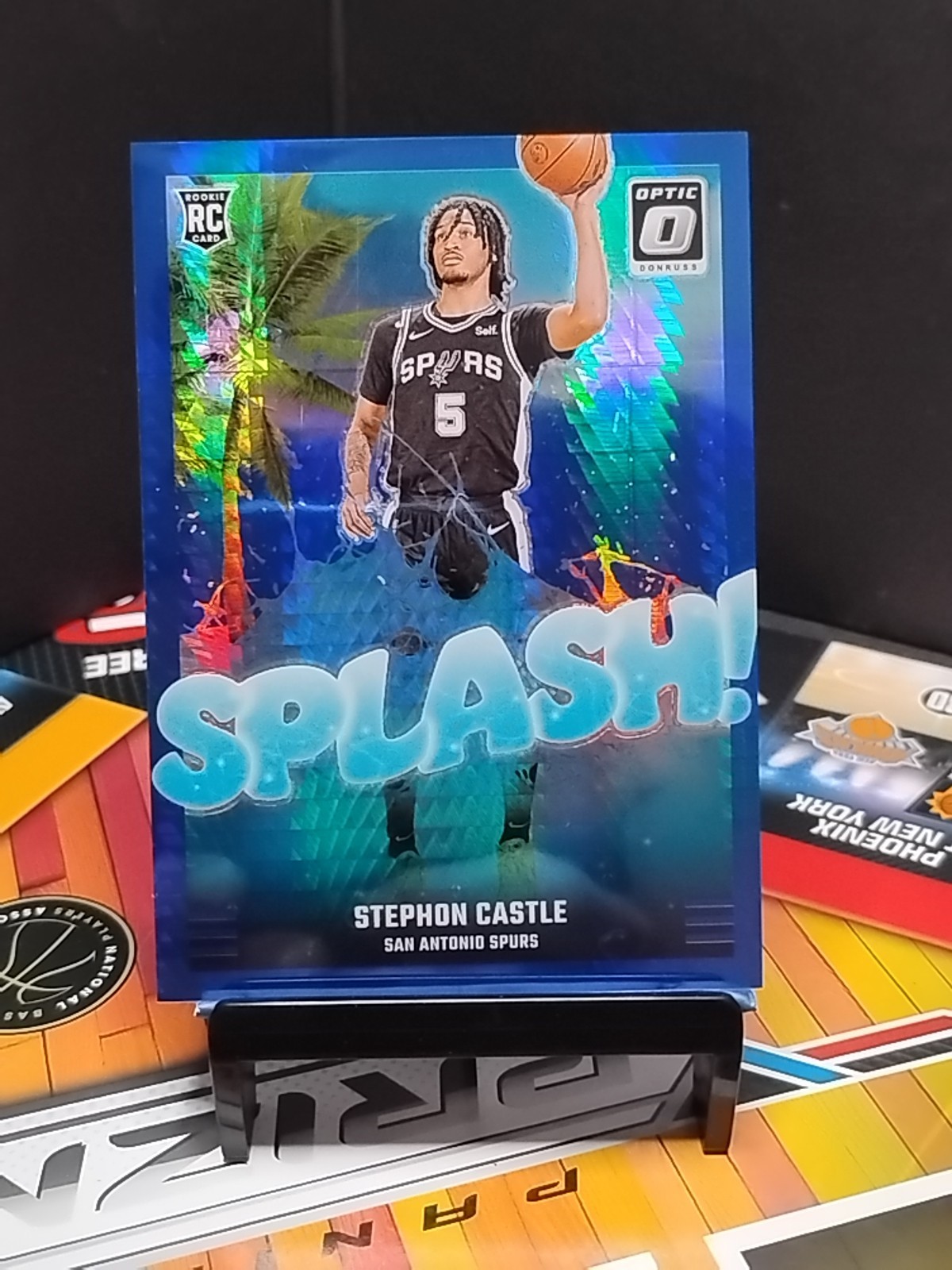2024-25Donruss Optic - Splash! Stephon Castle #14 Blue Hyper Prizm /175 (RC)