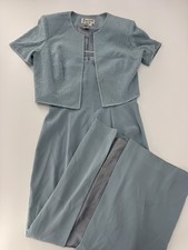 Jovani New York Blue Beaded 2pc Dress Set Size 8 Mother Formal