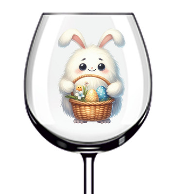12x Ostern Cartoon Monster Vinyl Aufkleber Abziehbild Becher Weinglas Flasche Becher Tasse