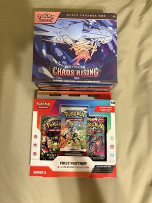 Pokemon First Partner Illustration Collection Series & Chaos Rising ETB Sealed