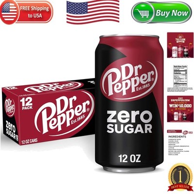 Delicious Zero Sugar Soft Drink - 12 Oz Cans, Pack of 12 for All Occasions