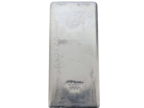 Perth Mint 100oz 999 Silver Cast Bullion Bar - Picture 1 of 8