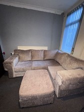 Small Verona Corner sofa and footstool • DELIVERY AVAILABLE