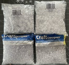 Lot of 4 Packs Crystal Beads over 2500 Clear Faceted STARFLAKE Beads by DARICE