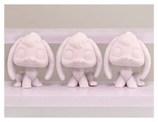 5Pcs Custom White Base LPS Rabbit Toy for Kid Gift DIY Painting Toy Xmas Gift