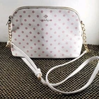 Nanette Lepore Crossbody Bag Purse Pink & White Polka Dot 9½"×7½"