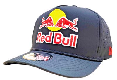 R - Black Performance Cap w/Black Rope. 3 Logos. BMX. MotoGP. Motocross.