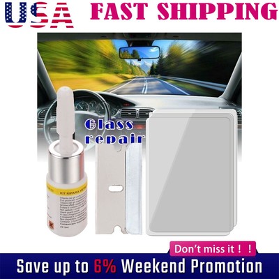 Auto Glass Nano Repair Fluid For Car Windshield Resin Crack Tool Kit Crack US