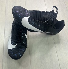 Nike Zoom Rival S Track Spike Running Shoes Black White Splatter size 6.5