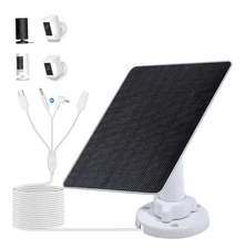 ECO-WORTHY 5W 5V Solar Panel Solar Charger for Ring Camera, Compatible with Ring
