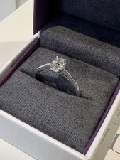 Platinum Diamond Oval Halo Ring 035G5 Size M Purchased In Beaverbrooks