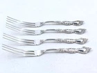Antique WARWICK Sterling Silver Strawberry Fork (Set of 4) International Silver