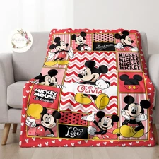 Personalized Disney Mickey And Friends Blanket Gift For Friends, Kids