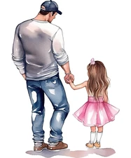 10x car sticker sticker father and daughter sticker 9x9 cm