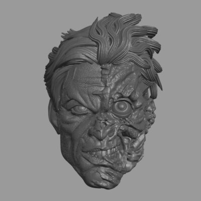 Two Face Harvey Dent v2 custom head for 4