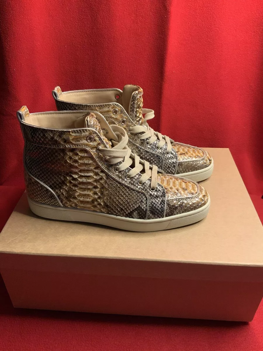 Louboutin python hotsell sneakers