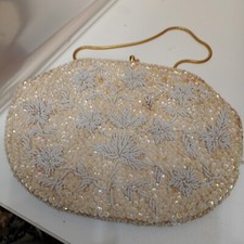 Intricate Vintage Beaded Handbag Purse Prom Wedding British Hong Kong  READ  