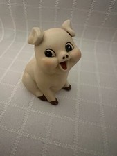 Vintage Anthropomorphic Pig Porcelain Figurine Enesco 1980 Taiwan