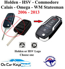 FOR HSV HOLDEN VE COMMODORE SS SV6 CALAIS WM STATESMAN REMOTE FLIP KEY with logo