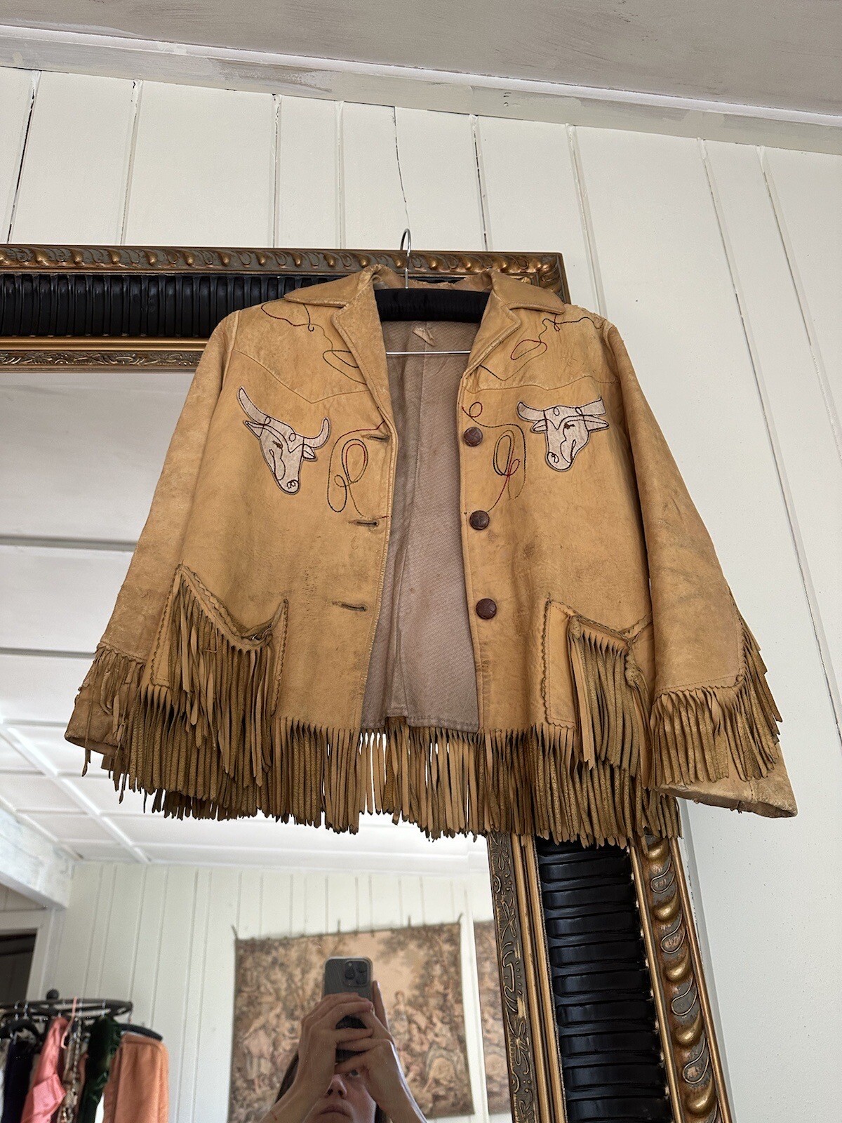 1930’s 1940’s Leather Fringe Jacket Antique Vintage Western eBay
