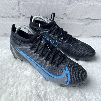 Nike Mercurial Vapor 14 Pro Flyknit FG Fußballschuhe Uk Größe 7 schwarz einmal getragen