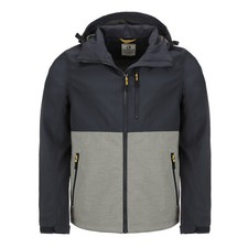 Crossfield Herren Softshelljacke Jacke Abnehmbare Kapuze Stehkragen Kinnschutz
