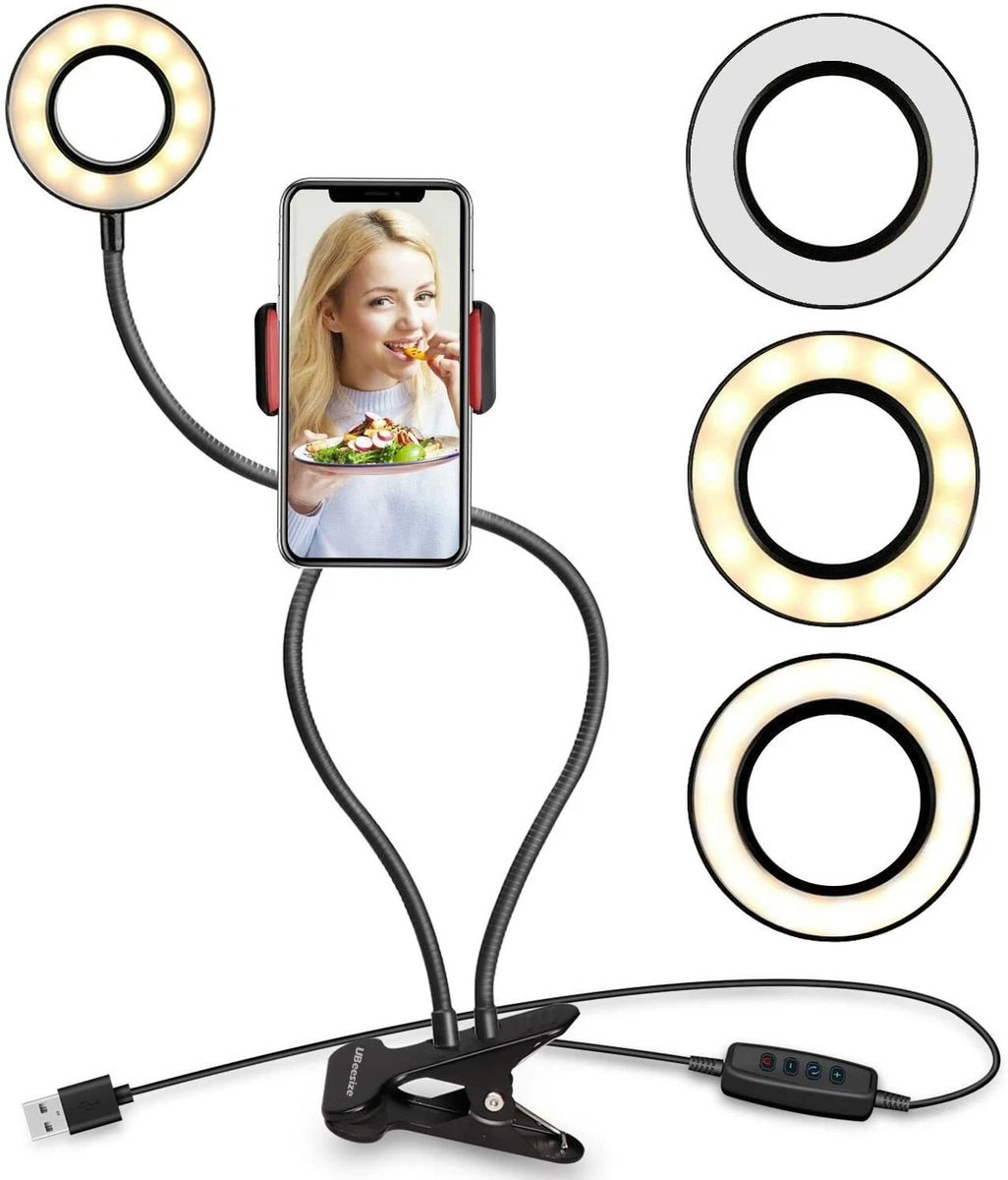 Photo Clip LED Selfie Ring Light Phone Holder Youtube Live Broadcast tiktok
