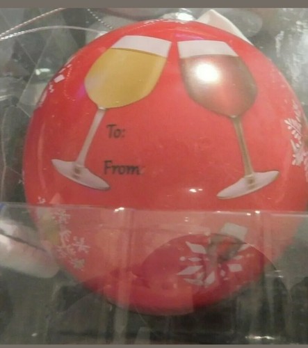 GOOD FRIENDS GOOD WINE GOOD TIMES PERSONALIZED BALL CHRISTMAS ORNAMENT! a47UNN - Picture 3 of 3