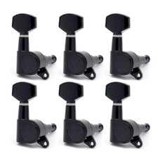 Tuning Pegs Tuning Keys Machines Heads Guitar Tuners 6R Guitar Parts Black LH02