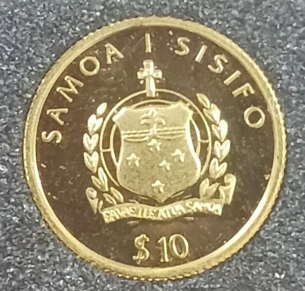 Willie: 2005 SAMOA island $10  Gold Coin  - Image 2 of 2