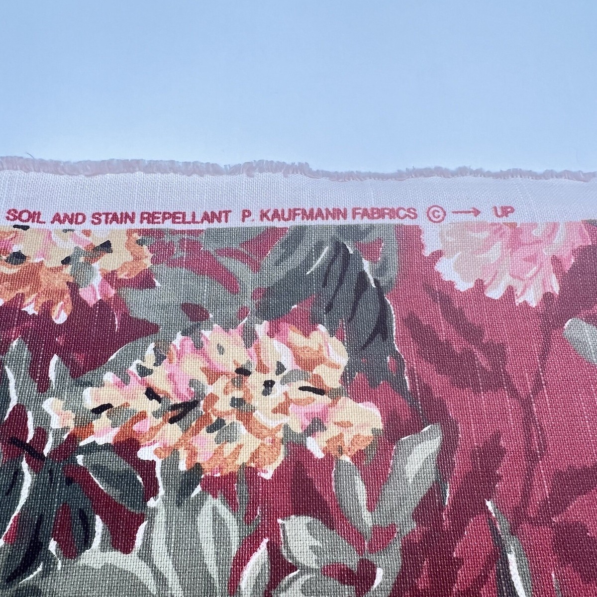 【未使用】FloralVinesTribalRug120×170 Vintage 1960s Unused Cotton Sewing Fabric Silkscreened