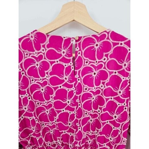 Draper James RSVP Kleid rosa bestickt Blumen Gr. Medium neu - Bild 6 von 11