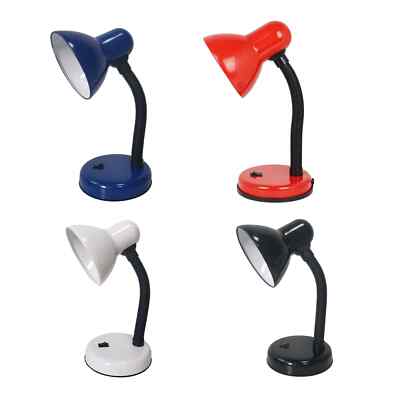 Tischlampe flexibler Hals E27 schlichtes Design für Arbeitszimmer Büro Schreibtisch Lampe 40W