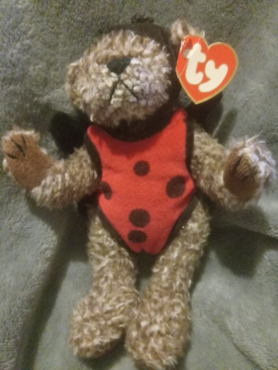 TY Beanie Baby Bugsy dressed in Ladybug Costume Rare Error on back