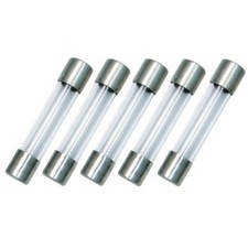 5x BUSSMANN USA brand 125mA 250V FAST Quick Blow GLASS Fuse 6X30mm AGC 125mA