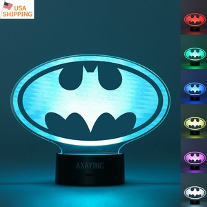 detalles de super heroe batman 3d led luz de noche lampara de mesa tactil arte acrilico regalo 7 colores ver titulo original
