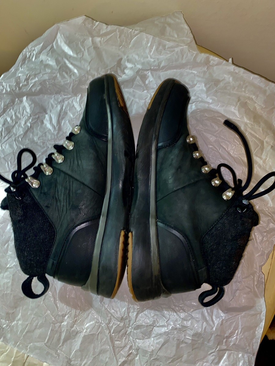 UGG MENS US 7 UK 6 OLIVERT BLACK WATERPROOF LEATHER WOOL 