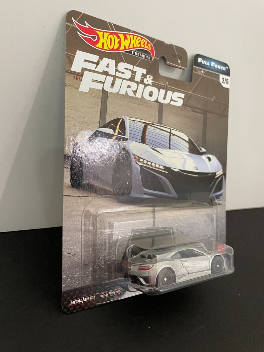 HOT WHEELS '17 ACURA NSX FAST & FURIOUS SILVER REAL RIDERS PREMIUM
