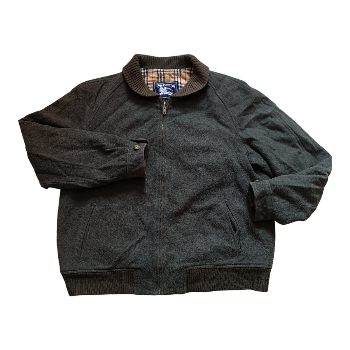 Vintage Burberry Bomber Jacket Green Nova Check Coat Jacket Vintage Burberry Bomber Jacket Green Nova Check Coat Jacket