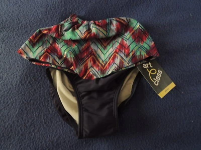 New Art Class Girls Bathing Suit Size 4/5 Halter Swimsuit Blue Tankini 2 piece - Photo 1/4