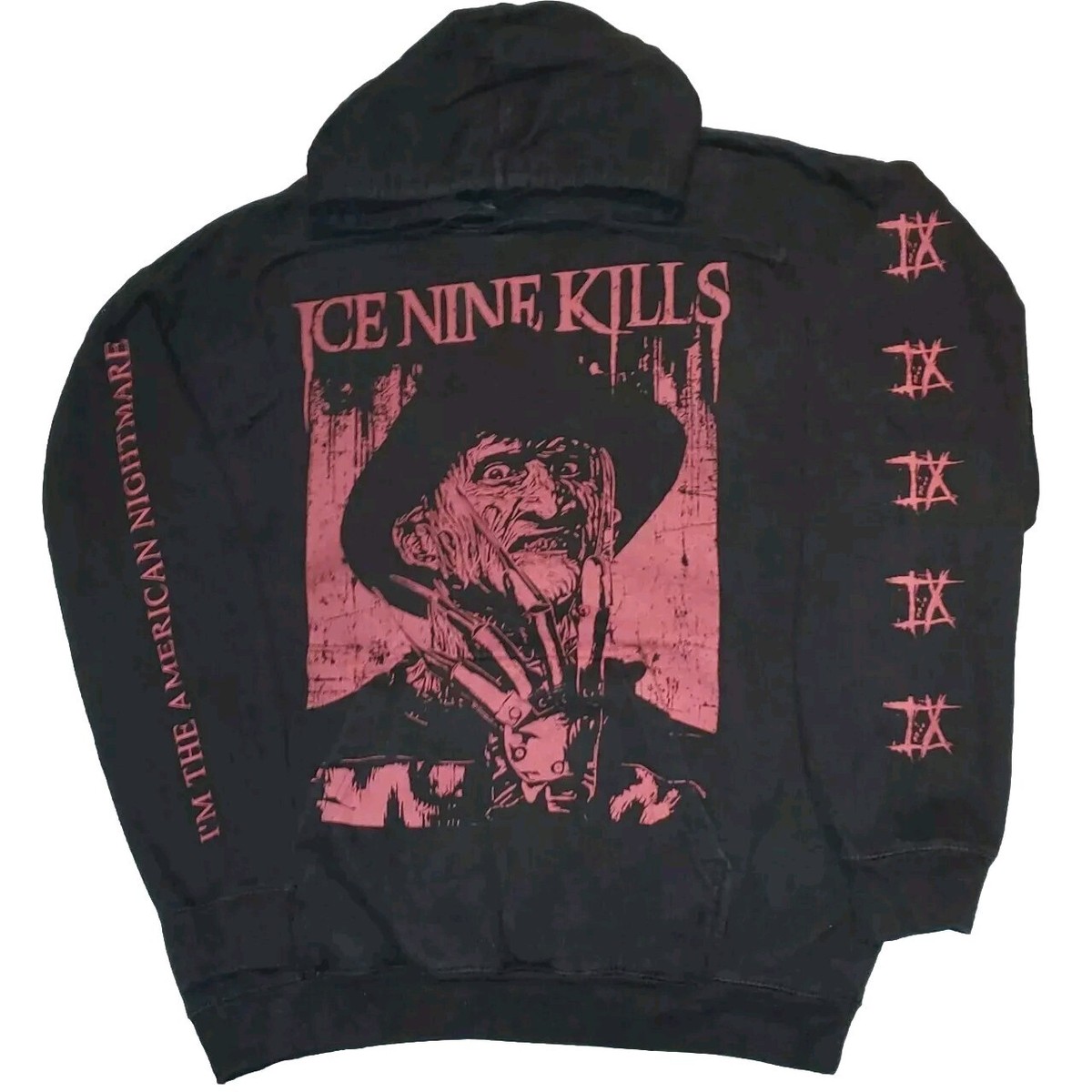 Size XL Mens Ice Nine Kills Freddy Krueger Hoodie American - Main Image