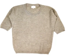 Les Tricots De Léa Sweater Maureenn Size 1 (M) Mohair Alpaca Beige Gold Italy