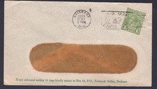 1933 KING GEORGE V 1d PRE-DECIMAL STAMP T.C. BEIRNE W/F COMMERCIAL COVER #B179