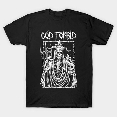God Forbid In The Dark Skull Goth Dark Shipping From USA Black S-5XL Unisex T-Sh