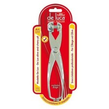 SNOCCIOLATORE SNOCCIOLA OLIVE E CILIEGE MANUALE CROMATO ACCIAIO DE LUCA