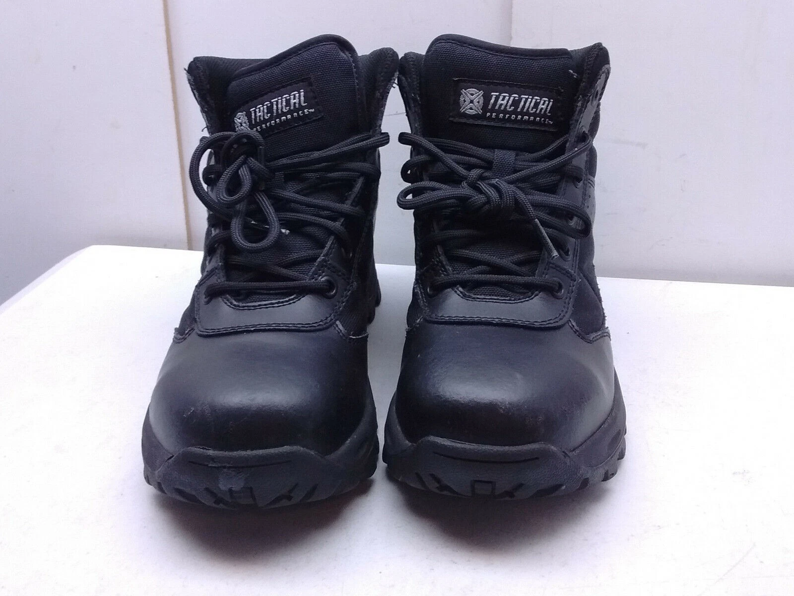 Tactical Performance Black Leather Steel Toe Combat Hiking Boot Shoes Men 8M