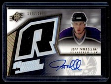 2005-06 SPx Rookie Autograph Dual Jersey Jeff Tambellini RC Auto /1999 New York