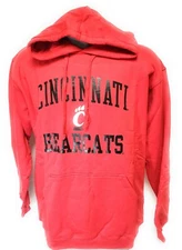 Mens Profile Varsity Univ of Cincinnati Bearcats NCAA Red B&T Pullover Hoodie
